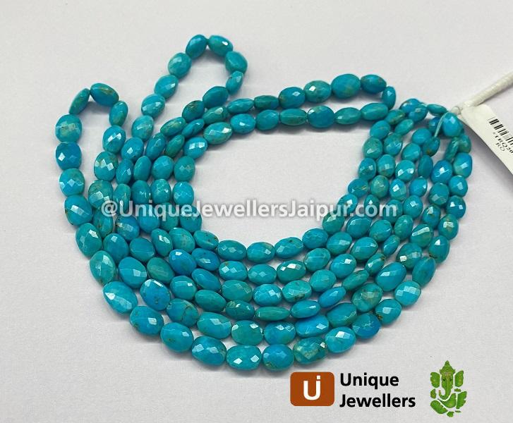 Turquoise Faceted Oval Beads